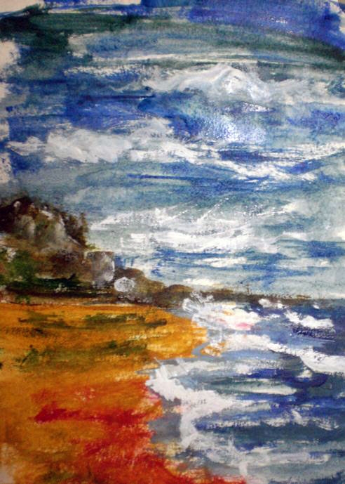 Creation of placid sea shore: Step 2